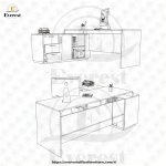 ⁦مكتب خشبي بسايد⁩ - الصورة ⁦2⁩