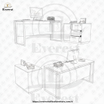 ⁦مكتب علي شاسيه وسايد متحرك⁩ - الصورة ⁦2⁩